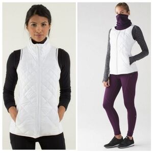 Lululemon Fluff Off Vest White Cabincore Hiking Travel Size 4 Cottagecore